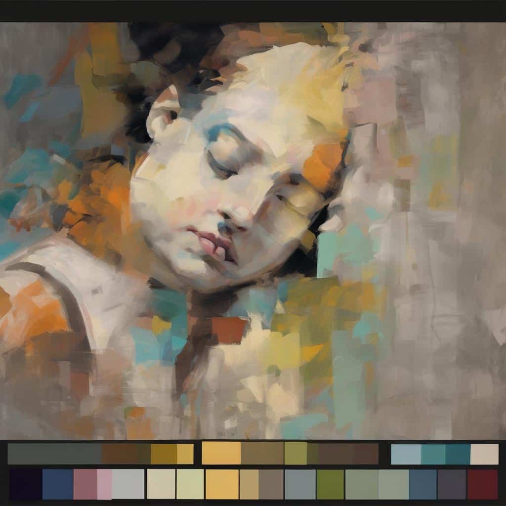 Ανθρώπινο πρόσωπο ζωγραφική, καλλιτεχνική έκφραση, συναισθήματα, ψυχολογία, δημιουργικότητα.